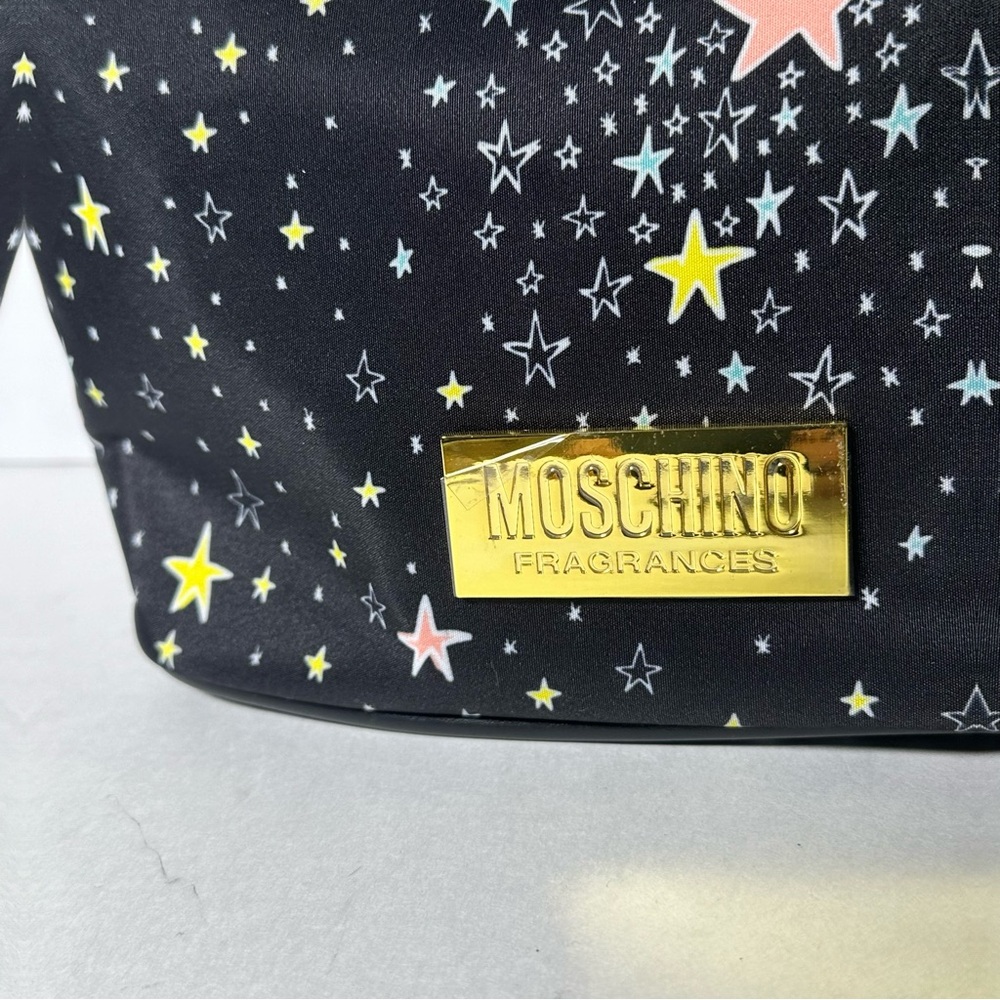 MOSCHINO Bag Pouch Makeup Train Case Clutch Travel Cosmetics Purse NEW - Picture 3 of 11